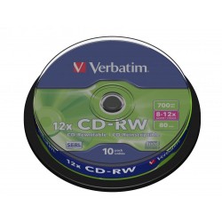 CD-RW 10/SET VERBATIM 700MB 12X 43480