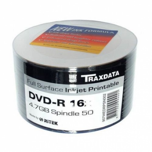 DVD-R TRAXDATA PRINTABIL 16X 50/PA
