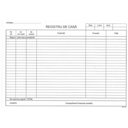 REGISTRU DE CASA A4 AUTOCOPIATIV ORIZONTAL L03288