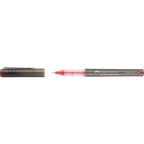ROLLER FREE INK NEEDLE 0.5MM ROSU FABER-CASTELL
