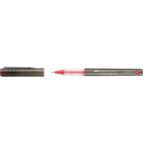 ROLLER FREE INK NEEDLE 0.7MM ROSU FABER-CASTELL